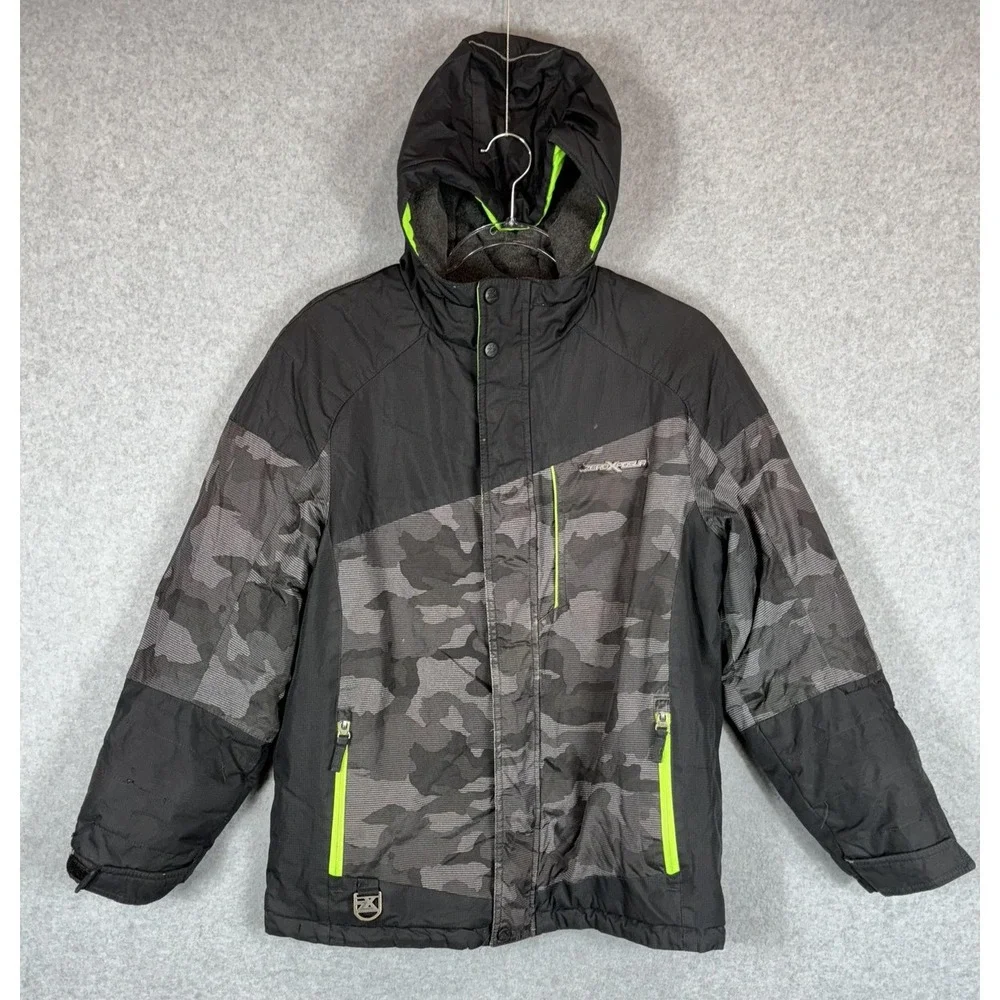 ZeroXposur Jacket Boys 14/16‎ Hooded Winter Coat Weather Resistant Camo